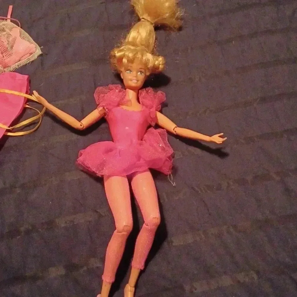2 vintage Mattel Barbie dolls , one  Ken and one mini with extras